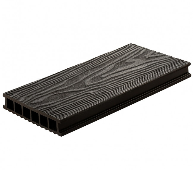 Террасная доска из ДПК Polywood Mineral Duo 3-D графит 