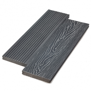 Террасная доска из ДПК Deckart Monolit 3D Графит