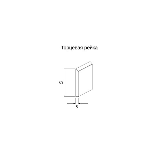 Торцевая рейка Savewood чёрный